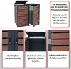 XL 2er-/4er-Mülltonnenverkleidung HWC-K14, Mülltonnenbox, 119x140x102cm WPC Metall 86kg ~ Walnuss-Holzoptik Bild 2