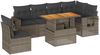 vidaXL 7-tlg. Garten-Sofagarnitur mit Kissen Grau Poly Rattan 3327161 Bild 2