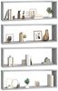 vidaXL Wandregale 4 Stk. Grau Sonoma 80x15x26,5 cm Holzwerkstoff 815919 Bild 4