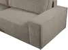 Vente-unique - AMELIA Sofa SamtStoff Schokoladenbraun - B 167 cm x H 85 cm x L 267 cm Bild 5