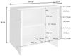 Dmora Kommode Acab, multifunktionales Wohnzimmer-Buffet, 2-türiges Wohnzimmer-Sideboard, 100 % Made in Italy, 121 x 38 x 86 cm, Schiefer, Bild 3