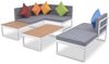 vidaXL 4-tlg. Garten-Lounge-Set mit Auflagen Aluminium und WPC 42867 Bild 2
