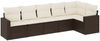 vidaXL 6-tlg. Garten-Sofagarnitur mit Kissen Braun Poly Rattan 3218983 Bild 2