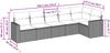 vidaXL 6-tlg. Garten-Sofagarnitur mit Kissen Braun Poly Rattan 3218983 Bild 3