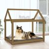 vidaXL Hundebett 101 x 70 x 90 cm Massivholz Kiefer, Honigbraun Bild 3