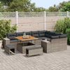 vidaXL Garten-Sofa-Set mit Kissen mit Speicher mit Kissen 12 pcs Grau 3363988 Bild 3