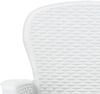 vidaXL 7-tlg. Garten-Essgruppe Kunststoff Weiß Rattan-Optik 276125 Bild 5