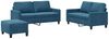 vidaXL 3-tlg. Sofagarnitur mit Kissen Blau Samt 3201515 Bild 2