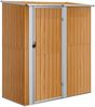 vidaXL Gartenhaus 180,5x97x209,5 cm Verzinkter Stahl Holzoptik 150906 Bild 2