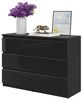 Furnica Kommode GABRIEL 6 Schubladen - Anthrazit Grau H70cm B100cm T33cm Bild 4