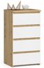 Home Collective Kommode 40 cm breit Holz Highboard Sideboard für Flur Schlafzimmer Wohnzimmer (Mehrzweckschrank Schrank schmal Kommode Schlafzimmer mit Schubladen), Kinderzimmer Organizer, 73 cm hoch mit 4 Schubladen Artisan Eiche-weiß Bild 5