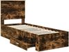 vidaXL Bettrahmen Rauchige Eiche und Silber 70 x 190 cm Holzwerkstoff 3411372 Bild 5