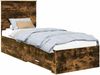 vidaXL Bettrahmen Rauchige Eiche und Silber 70 x 190 cm Holzwerkstoff 3411372 Bild 2