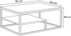 AX LIVING Modern Wohnzimmertisch Pokie 90 cm Eiche Schwarzes Gestell Bild 3