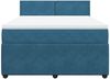 vidaXL Boxspringbett mit Matratze Blau 160x200 cm Samt 3287780 Bild 3