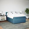 vidaXL Boxspringbett mit Matratze Blau 160x200 cm Samt 3287780 Bild 2