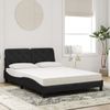 vidaXL Bett mit Matratze Schwarz 140x190 cm Samt 3208654 Bild 3
