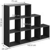 Treppenregal Anthrazit 142.4 x 107.8 cm Vicco Bild 3