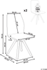 Esszimmerstuhl 2er Set drehbar ALKALI Bouclé Cremeweiß Bild 2
