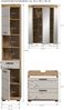 Badkombination B/H/T: 112x191x34 cm in Evoak Oak Nachbildung Bild 4