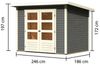 Karibu Gartenhaus 19mm Stockach 3 Terragrau Bild 2