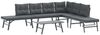 vidaXL 5-tlg. Garten-Sitzgruppe mit Kissen Schwarz Stahl 3283720 Bild 2