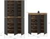 Universalschrank (B/H/T: 235x175x37 cm) in Evoke Oak Nachbildung und anthrazit Bild 4