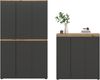 Universalschrank (B/H/T: 235x175x37 cm) in Evoke Oak Nachbildung und anthrazit Bild 2