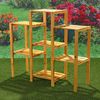 Blumentreppe Blumenregal Blumenpodest Pflanzregal Blumenhocker Standregal braun Bild 5