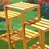 Blumentreppe Blumenregal Blumenpodest Pflanzregal Blumenhocker Standregal braun Bild 4