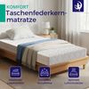 Matratze 90 x 200 cm Taschenfederkern – H2 H3 18 cm Höhe 7 Zonen & Waschbarer Bezug Bild 4