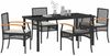 vidaXL Garten Essgruppe mit Kissen 5 pcs Schwarz Rattan 3380816 Bild 3