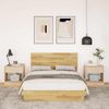 vidaXL Massivholzbett mit Kopfteil ohne Matratze 120x200 cm Eichenholz 3315742 Bild 4