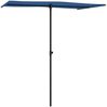Sonnenschirm, Terrassenschirm mit Aluminium-Mast 180x110 cm Azurblau Bild 3