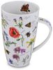 DUNOON Becher Henley Wayside 600 ml Bone China Kaffeetasse 15 cm Teetasse 0,6 l Hochwertige Porzellantasse Elegantes modernes Design mit Blumen und insekten Spülmaschinenfest Geschenk Bild 2