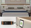 Merax Bettanlage Holzbett 160x200 Doppelbett mit 2 LED Nachtkommoden & 1 USB & 1 Type C & 1 Steckdose & Lattenrost Beige & Weiß Bild 3