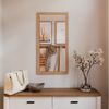 MySpiegel. de Wandspiegel Doman auf dekorativen Holzplatte im modernen Stil mit elegantem Rahmen Bild 4