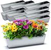 BigDean 10er Set Zink Paletten Blumenkästen - Einsatz 38cm groß silber - aus Metall verzinkt - Zinkkasten Pflanzkasten Balkonkasten Blumentopf für Europaletten Bild 2