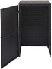Mülltonnenverkleidung HWC-E25, Mülltonnenbox Mülltonnenabdeckung, Poly-Rattan 120l ~ schwarz Bild 4
