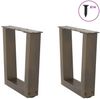vidaXL Couchtischbeine V-Form 2 Stück Naturstahl 30x(30-31,3) cm Stahl 4012603 Bild 3