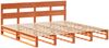 vidaXL Massivholzbett ohne Matratze Wachsbraun 200x200 Kiefernholz 3302308 Bild 3