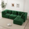 Modulares Ecksofa H 69 x T 297 x B 177 cm mit variabler Sitzplatzanzahl aus Cord in Grün Bild 3