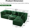 Modulares Ecksofa H 69 x T 297 x B 177 cm mit variabler Sitzplatzanzahl aus Cord in Grün Bild 5