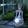2er Set LED Solarleuchte, Buddha, bronze-silber, H 30 cm Bild 4