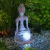 2er Set LED Solarleuchte, Buddha, bronze-silber, H 30 cm Bild 3
