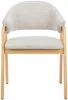 Vente-unique - SOLUNA Stuhl Stoff Beige - B 53,5 cm x H 82 cm x L 56 cm Bild 2