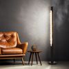 LED Stehleuchte, Dimmer, schwarz, Kristalle, H 151 cm Bild 2