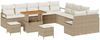 vidaXL Garten-Sofa-Set mit Kissen mit Speicher 13 pcs Beige und Creme 3364536 Bild 2