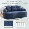 LVHOM 2-Sitzer Sofa mit 3 Kissen, Cloud Sofa mit komprimiertem Design, kein Aufbau erforderlich, Doppelsofa aus Chenille, Blau Bild 3
