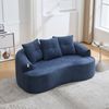 LVHOM 2-Sitzer Sofa mit 3 Kissen, Cloud Sofa mit komprimiertem Design, kein Aufbau erforderlich, Doppelsofa aus Chenille, Blau Bild 2
